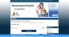 Desktop Screenshot of burneystreetpractice.co.uk