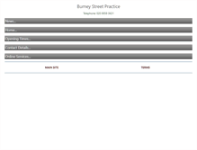 Tablet Screenshot of burneystreetpractice.co.uk